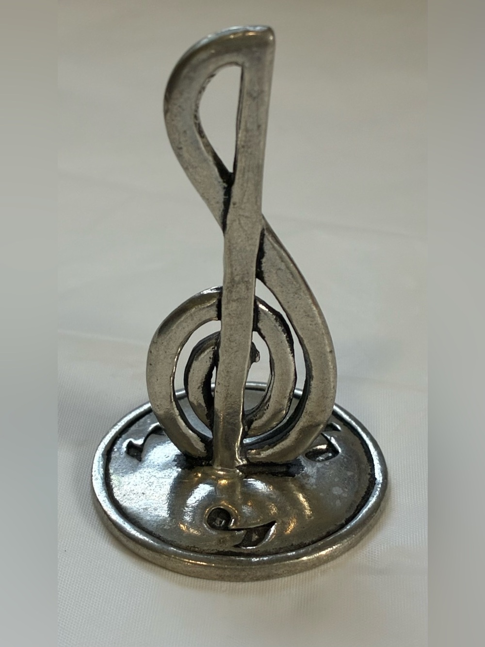 PEWTER RING HOLDER TREBLE CLEF BASIC SPIRIT NOVA SCOTIA - Picture 3 of 5